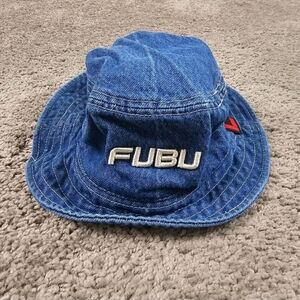 FUBU Blue Denim Bucket Hat